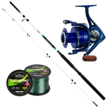 KAMASAKI - Set na sumce Super Cat Prút 3 m 100-300 g + navijak + šnúra KAMASAKI - Set na sumce Super Cat Prút 3 m 100-300 g + navijak + šnúra